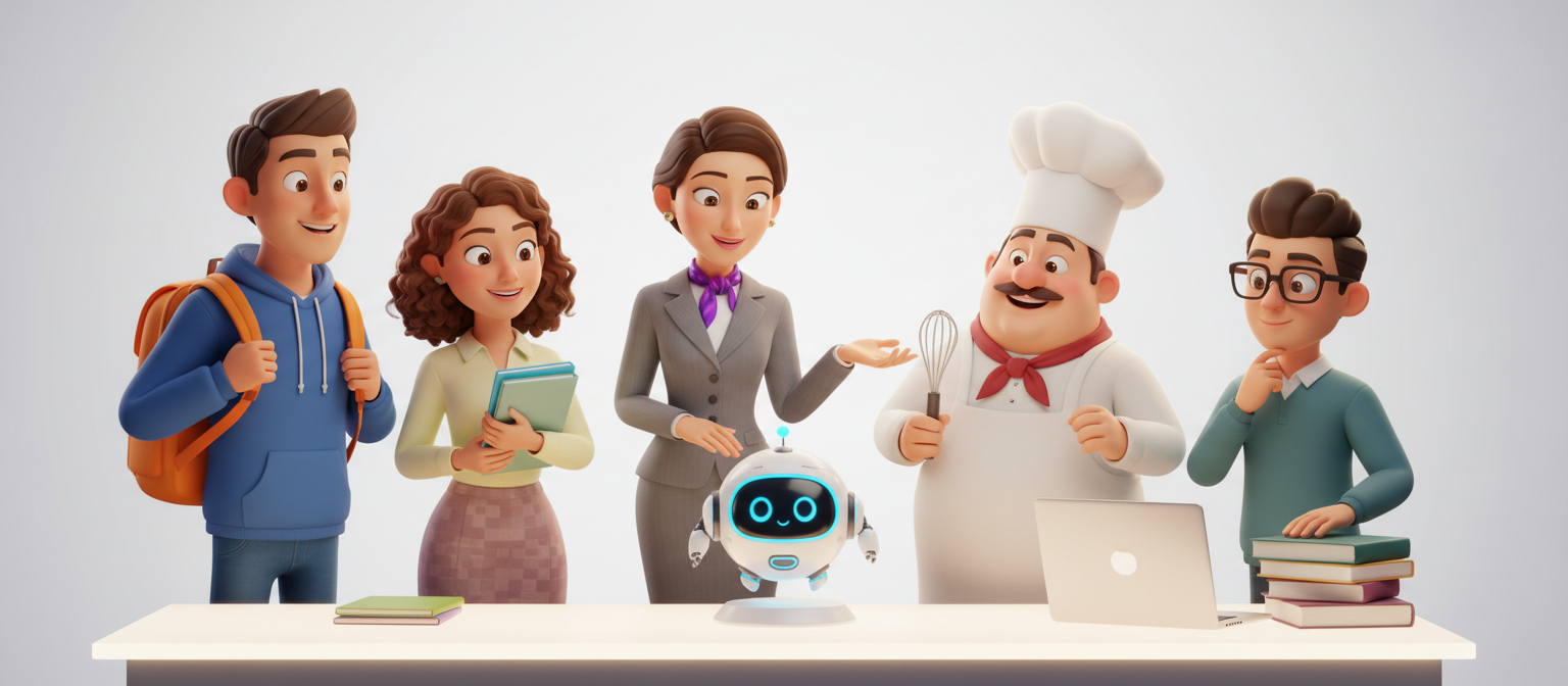 People from different professions with the Aavtor assistant